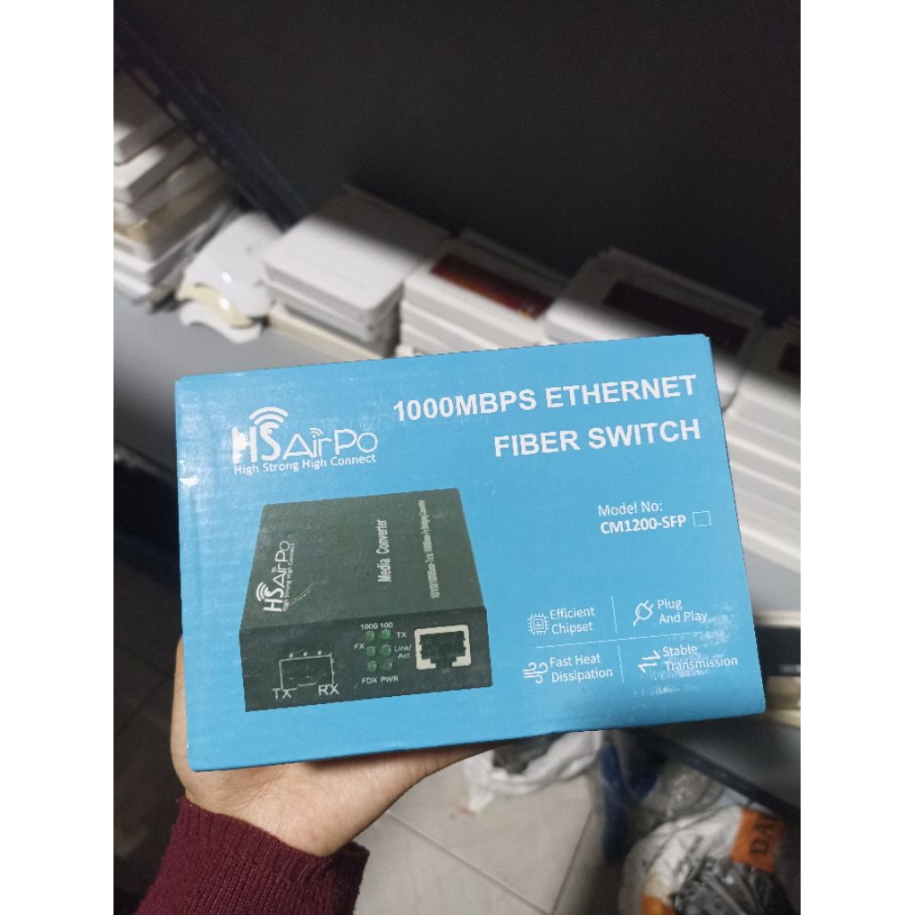 HsAirpo CM1200 SFP Gigabite Media Converter