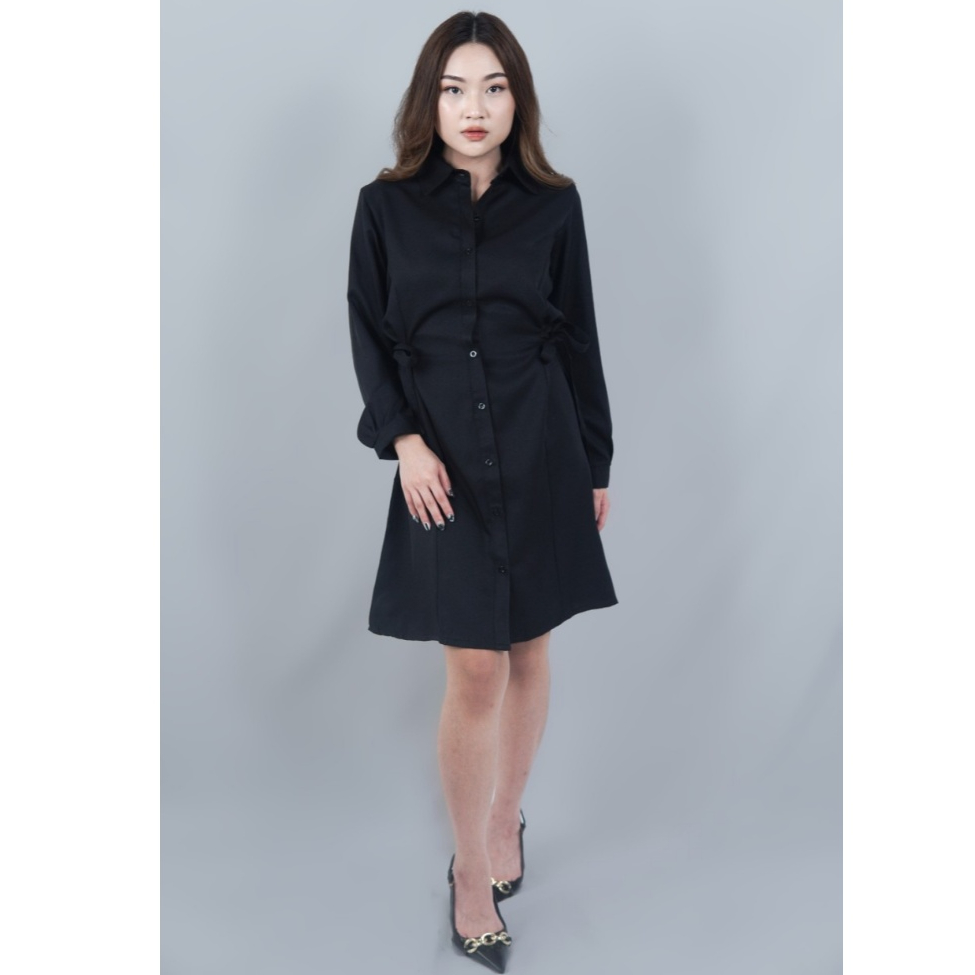 arén - Kemeja/Dress/Outer Formal Hitam Lengan Panjang - 1194 B