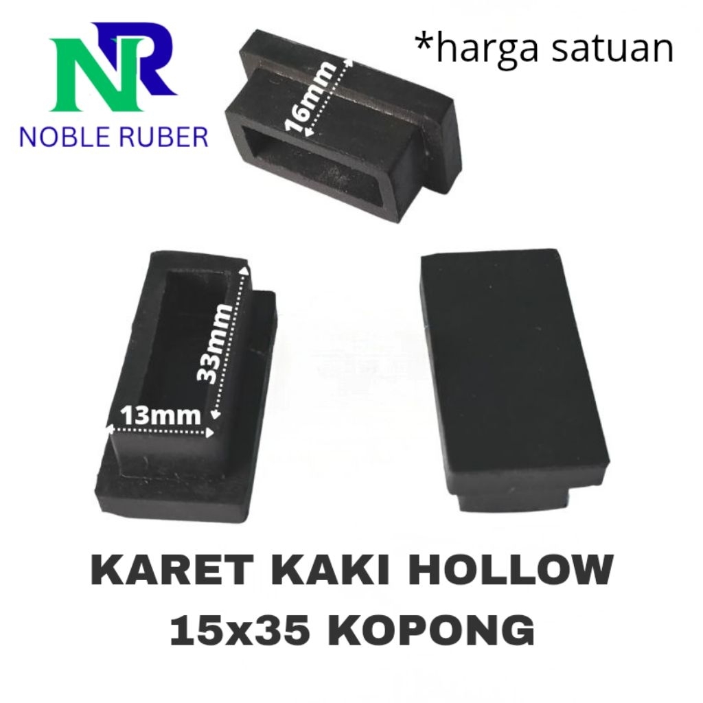 karet Kaki hollow 15x35 kopong kaki meja rak kursi besi hollow