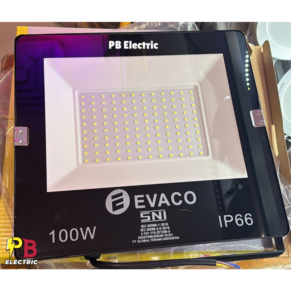 Evaco Lampu Sorot LED 100 Watt / Lampu Sorot 100W LED IP66 Evaco / Lampu Sorot LED 100 Watt Evaco IP