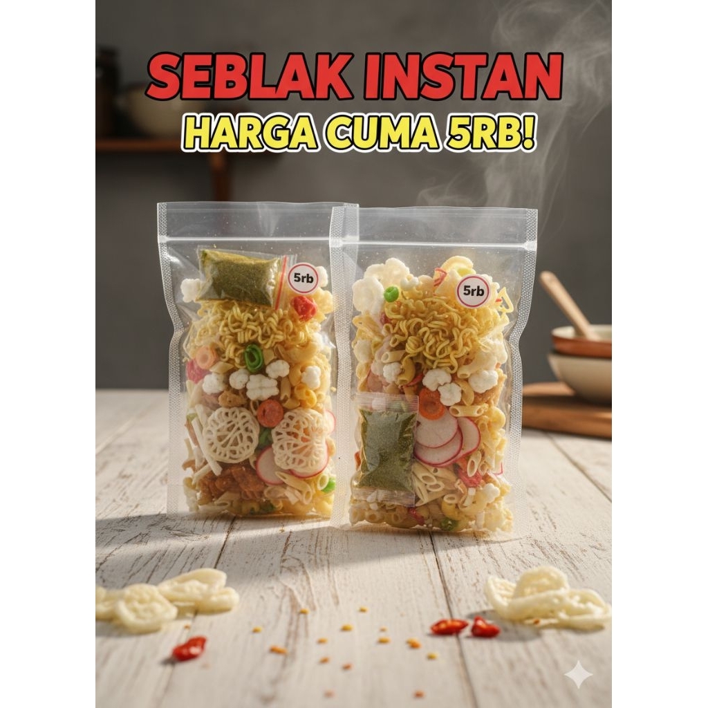 Seblak Instan Kering Bumbu Giling Asli - Cepat, Praktis, Tinggal Seduh