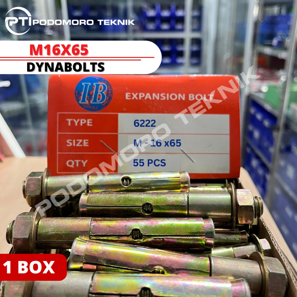 Dynabolt M16 x 65 Tipe 6222 Kuning 1 Box ( 6.5cm ) Dynabolt M16 x 65