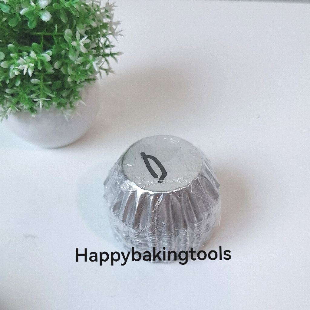 Cetakan mini pie D ukuran D5,5x3,5x1,8cm per set 20pcs alumunium tanpa sambungan, Loyang mini kue pi