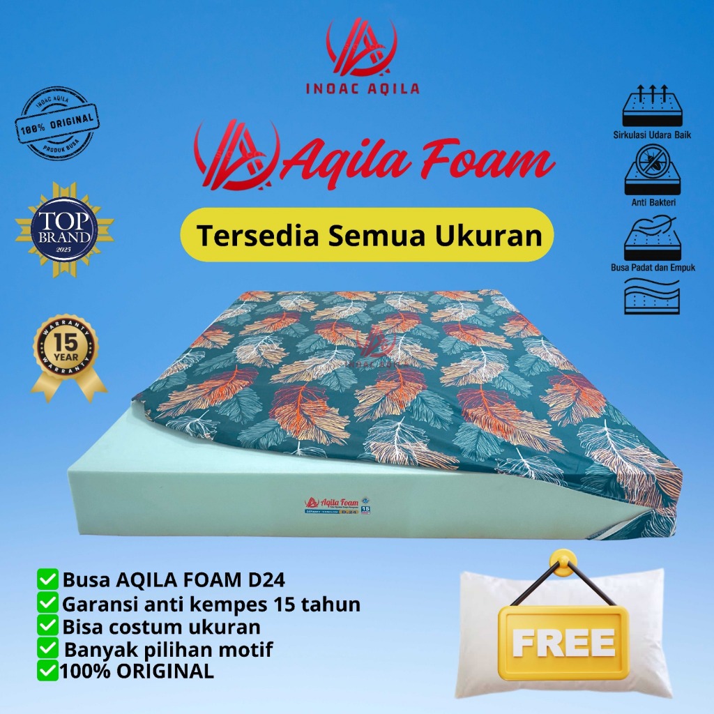 [ Tebal 50cm ] KASUR BUSA AQILA FOAM Garansi Anti Kempes 15 Tahun