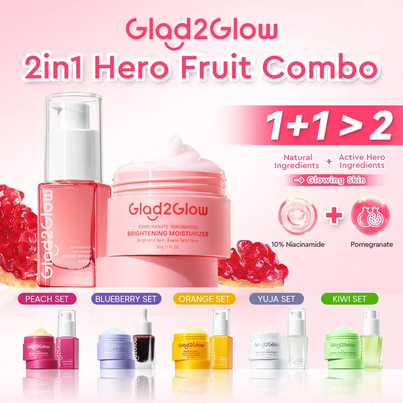 Glad2Glow Bundling Paket Moisturizer Serum G2g