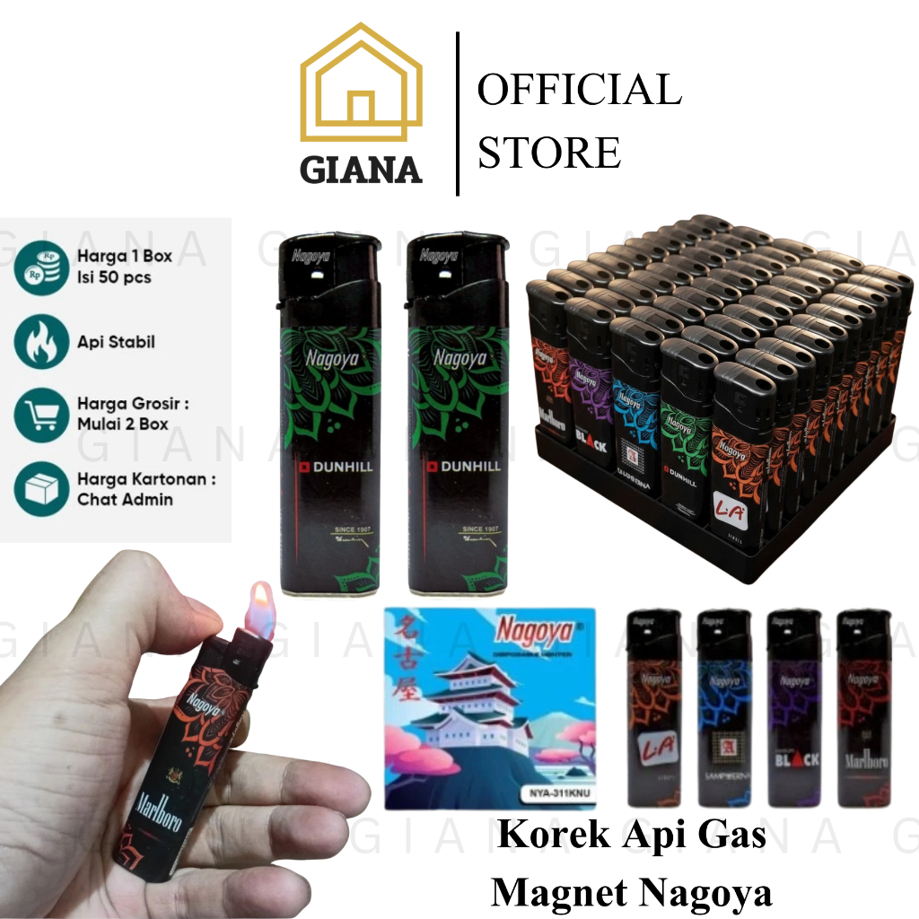 GIA Korek Api Gas NAGOYA Korek Api Magnet Korek Magnet Pemantik Pematik Korek Kretek