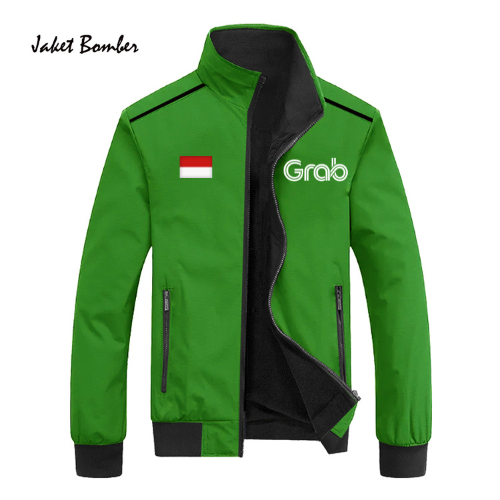 JAKET GRABBIKE BOMBER PRIA WANITA WATERPROOF-JAKET MURAH JAKET DRIVER ONLINEEE-Jaket bomber distro l
