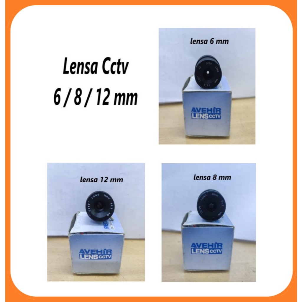 AUTO NET Lensa Kamera Cctv 6 / 8 / 12 mm - Cctv Lens 6 / 8 / 12 Mm