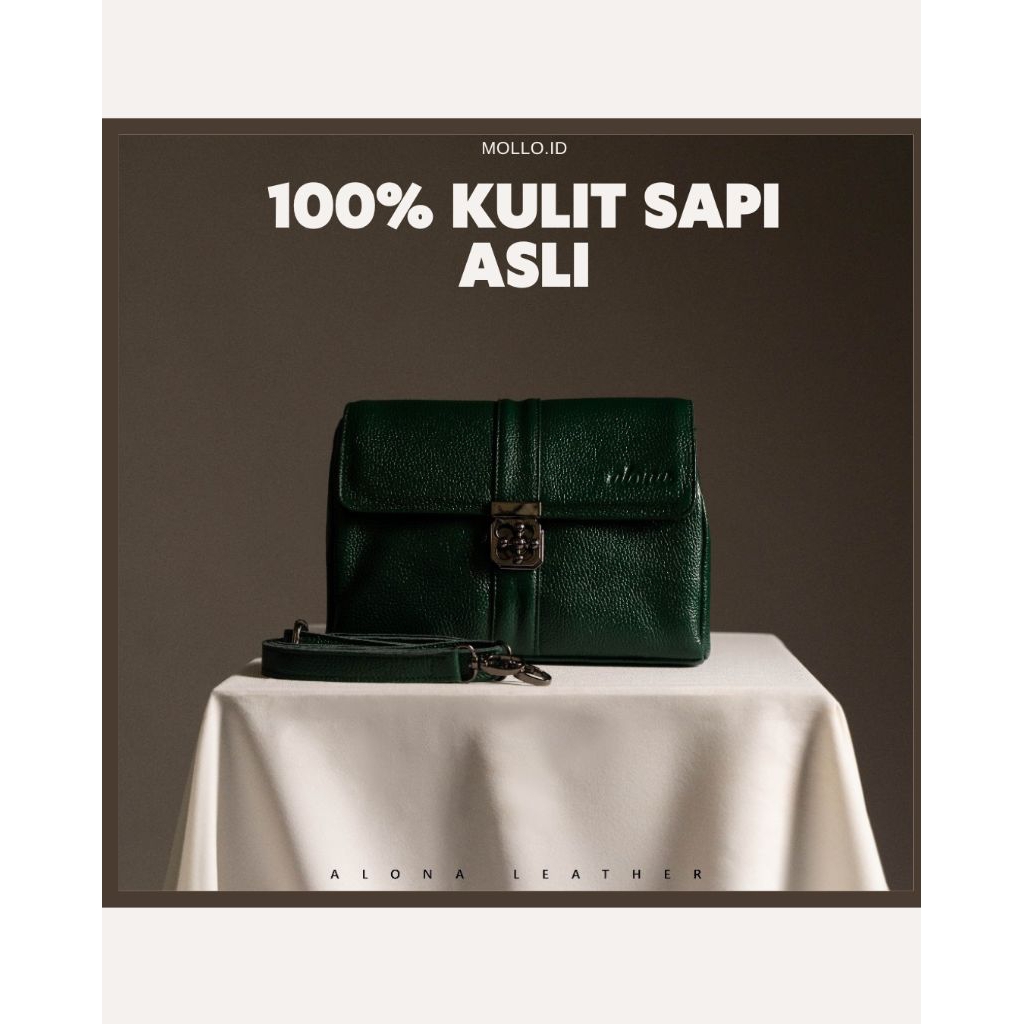 Belleza Slingbag - Tas Selempang Wanita Kulit Sapi Asli tas wanita branded tas wanita sosialita Free