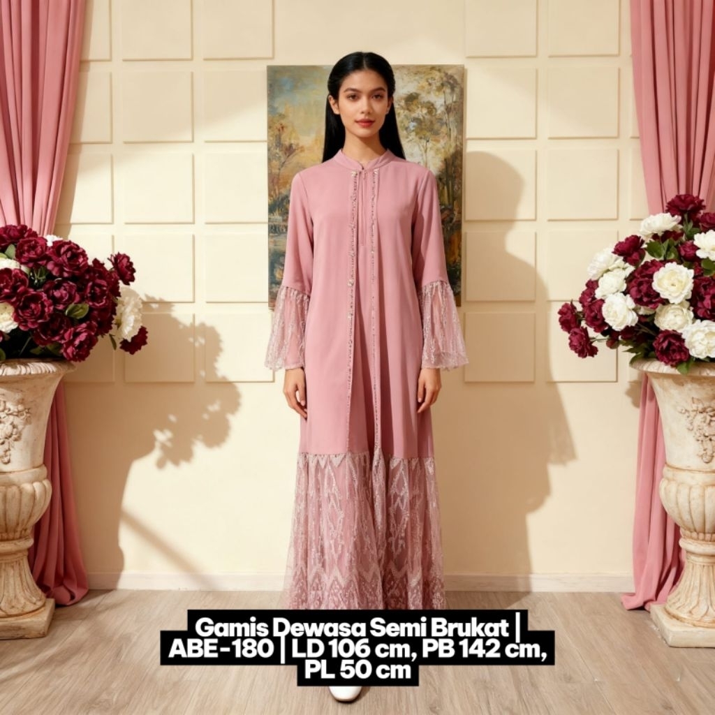 GAMIS CEWEK DWS SEMI BRUKAT