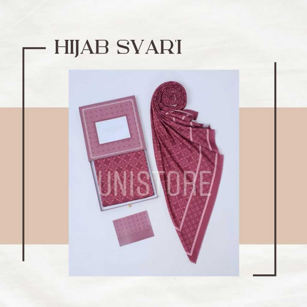 Hijab Syar’i Voal Premium Superfine Malaysian Pattern 130x130cm Motif Random