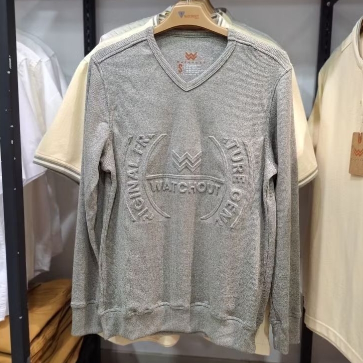 WATCHOUT CASUAL kaos pria lengan panjang WK200340011 GREEN