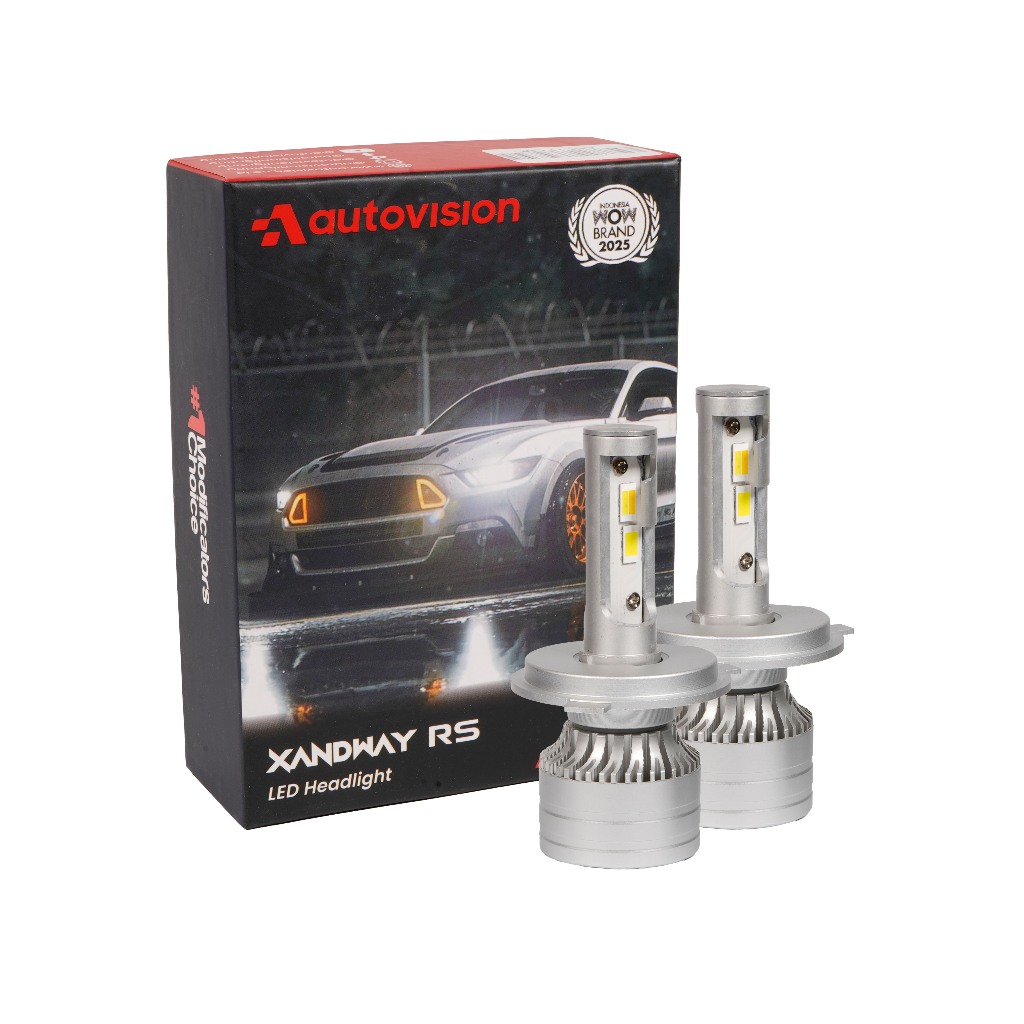Lampu Mobil Utama H4 LED Xandway RS 3 Warna Kuning Putih Warm White Low Beam High Beam Cool White