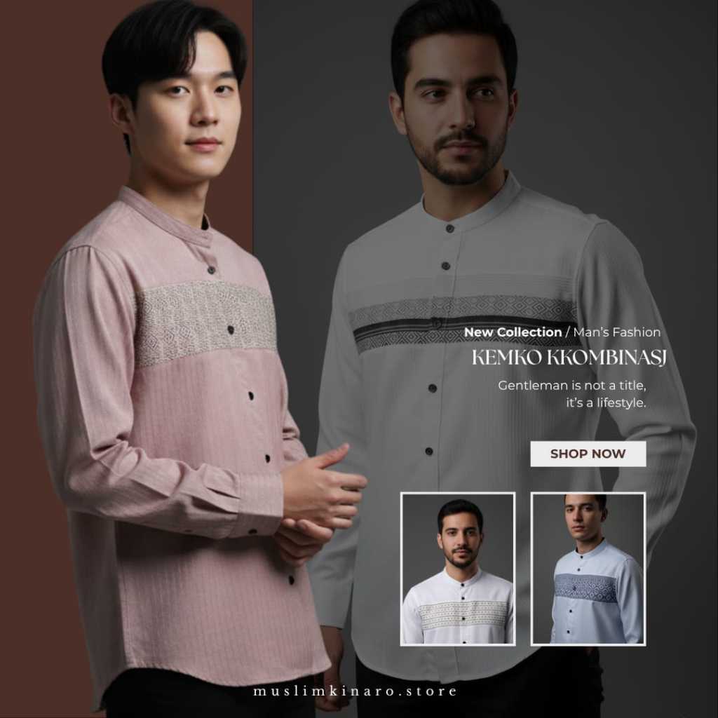 Muslim Kinaro Baju Koko Pria Muslim KODIAN (20 PCS)