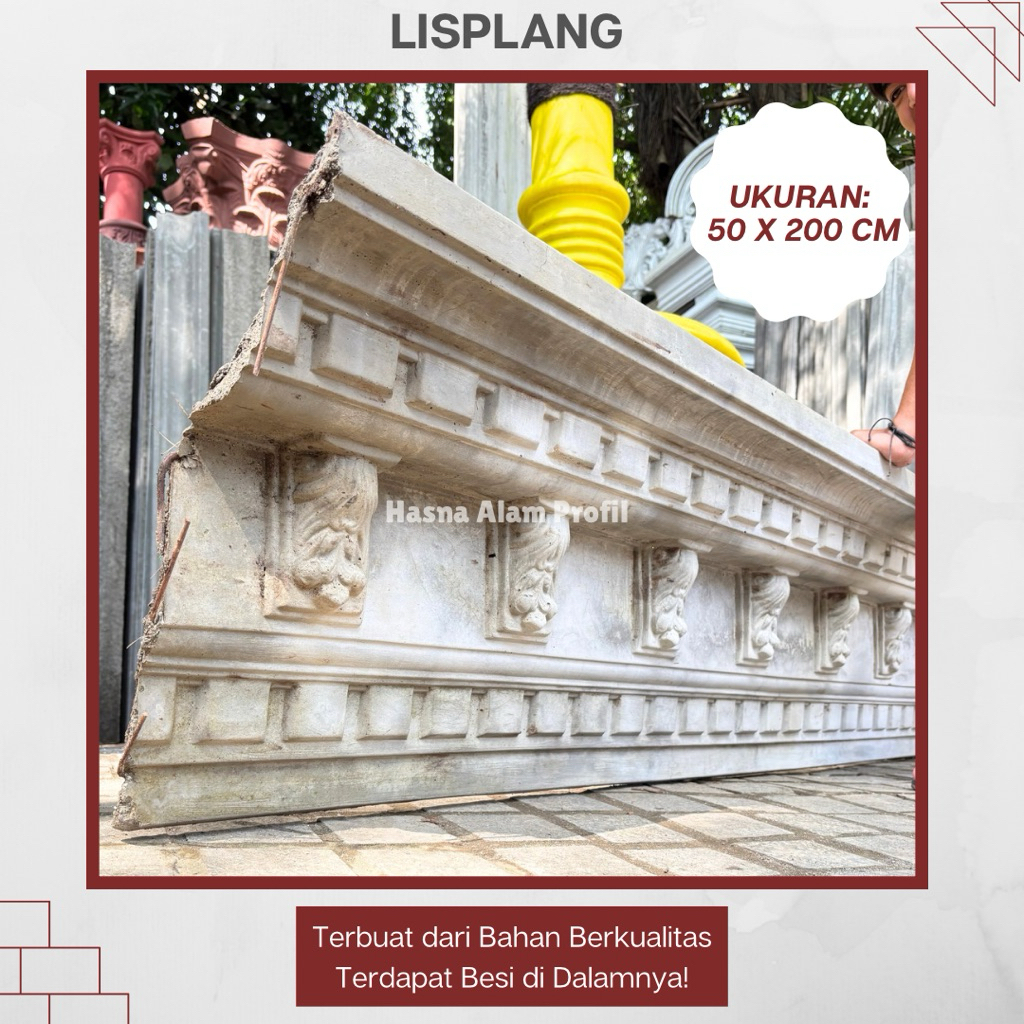 Lisplang Beton 50 x 200 cm – Lis Profil Rumah, Lis Profil Beton, Dekorasi Bangunan