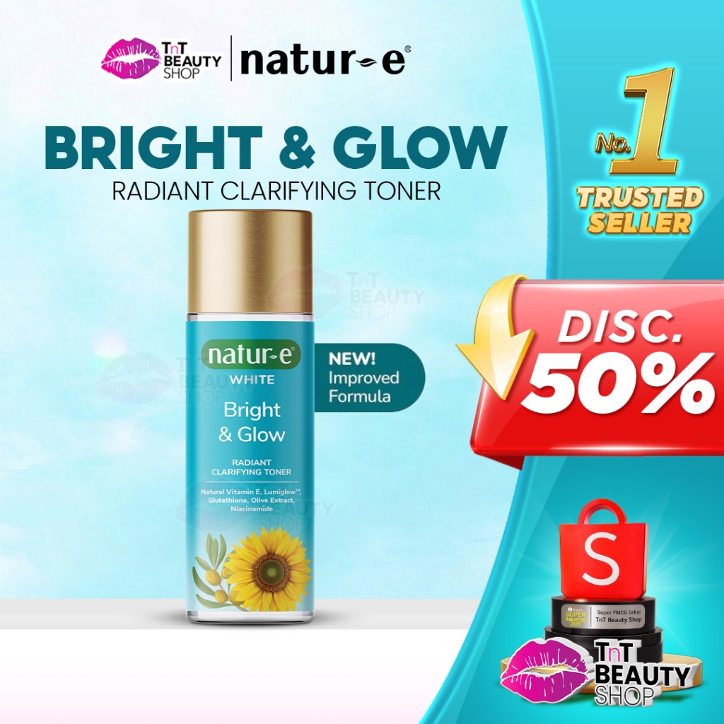 Natur-E White Bright & Glow Radiant Clarifying Toner 100ml Glutathione & Niacinamide TnT Beauty Shop