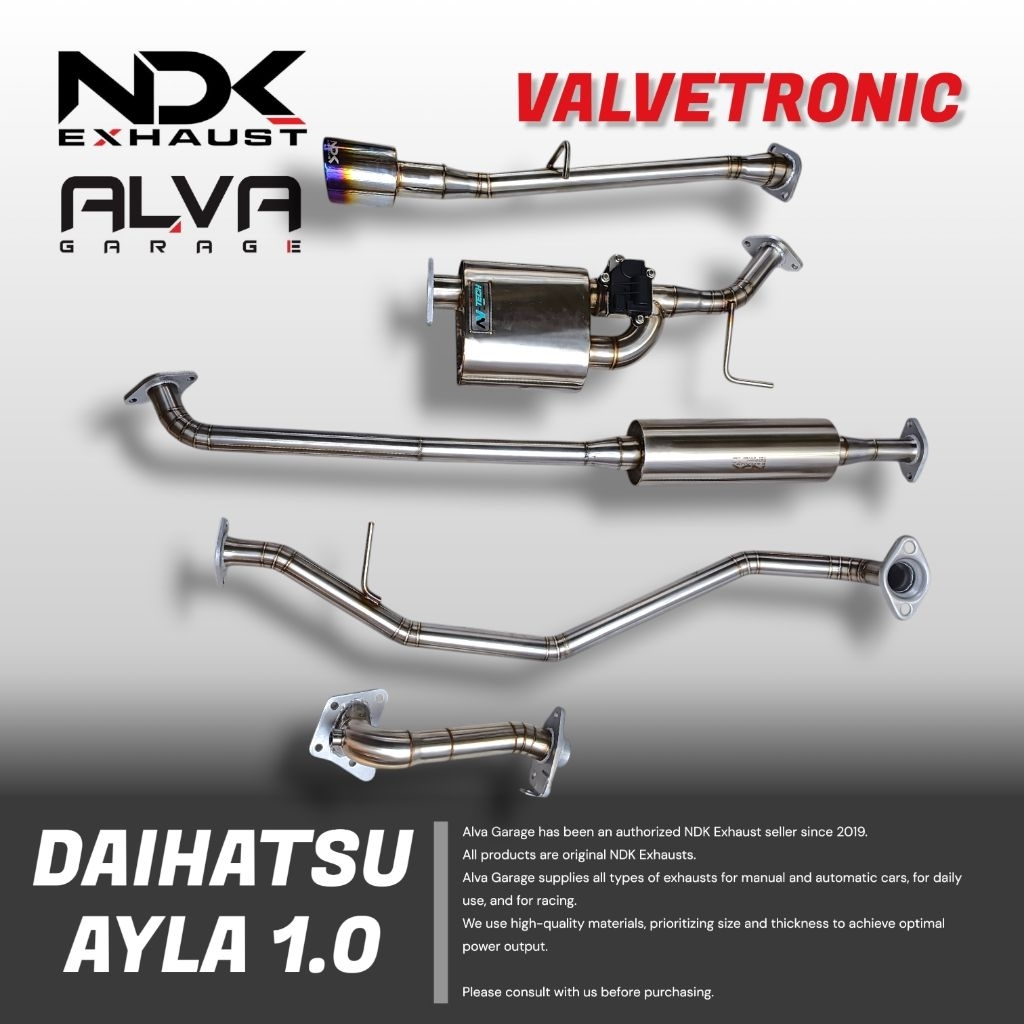 KNALPOT AGYA AYLA 1000CC VALVETRONIC NDK FULLSYSTEM KNALPOT 2 SUARA NDK EXHAUST