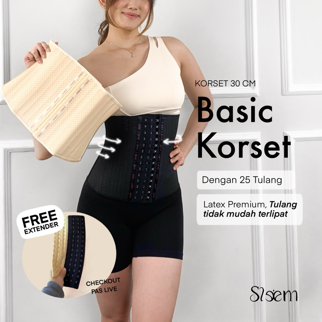 [SLEEM] KORSET BASIC LATEX 25 TULANG TINGGI 30CM CORSET LATEX 25 BONE BAHAN SUPER ENAK DIPAKAI