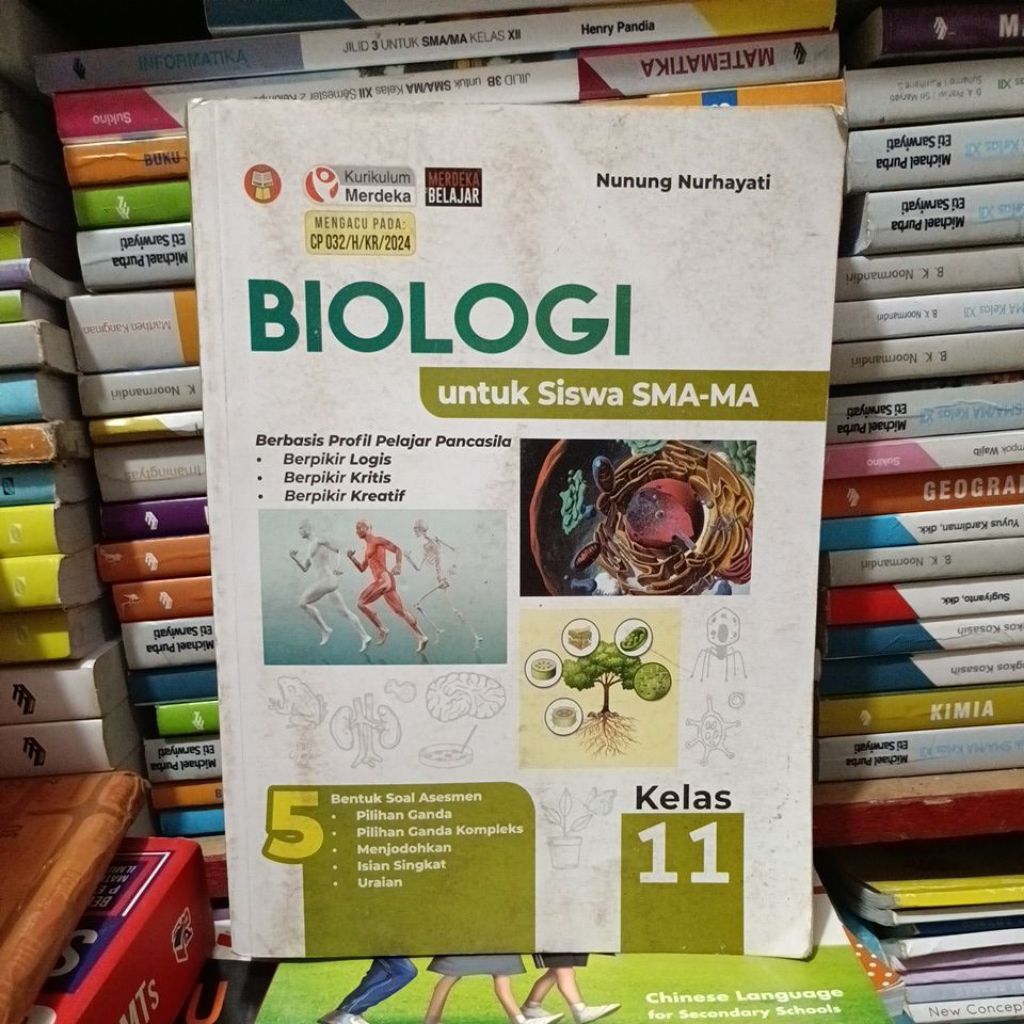 original bekas buku biologi untuk siswa SMA kelas 11