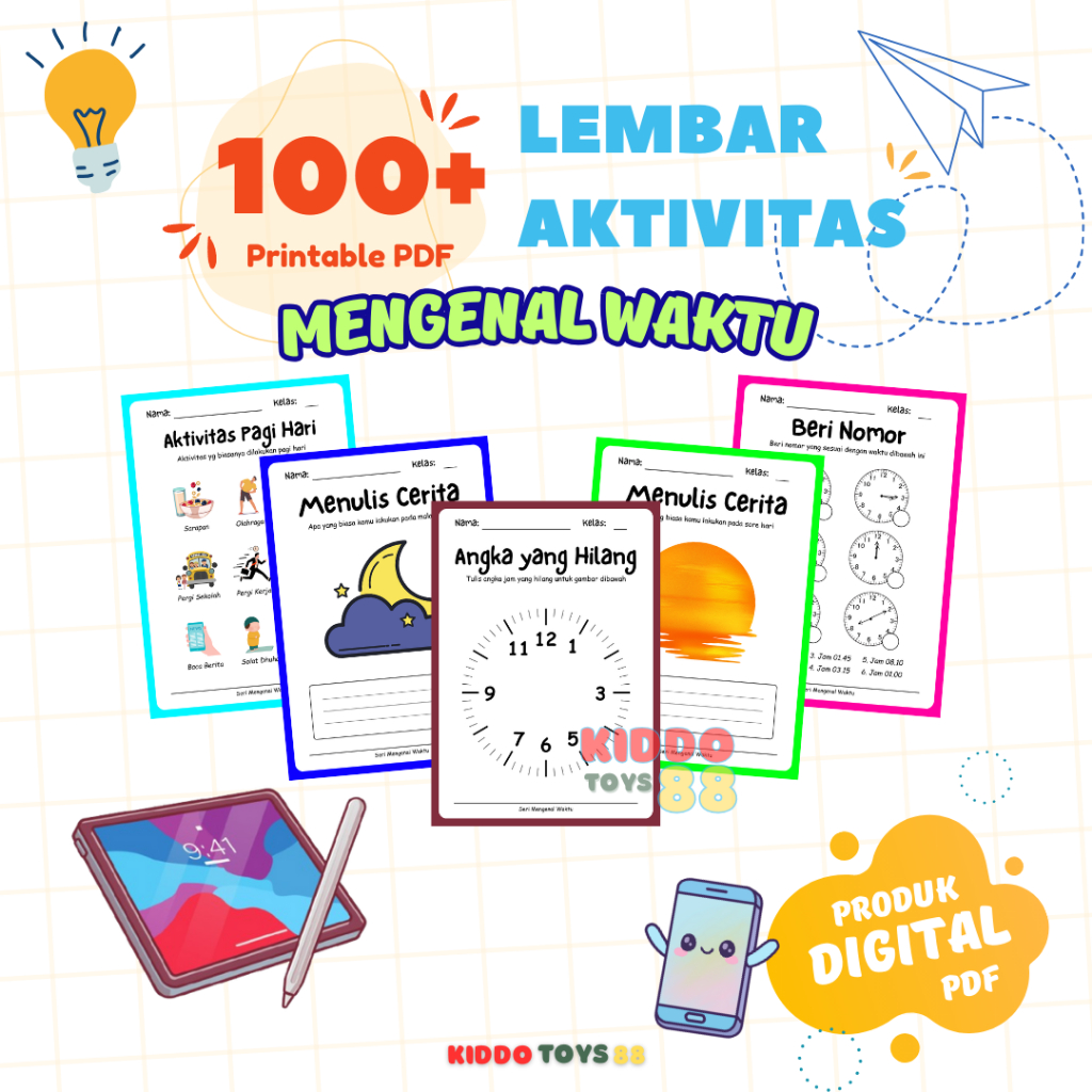 100 Lembar Worksheet Anak PAUD TK SD Pdf