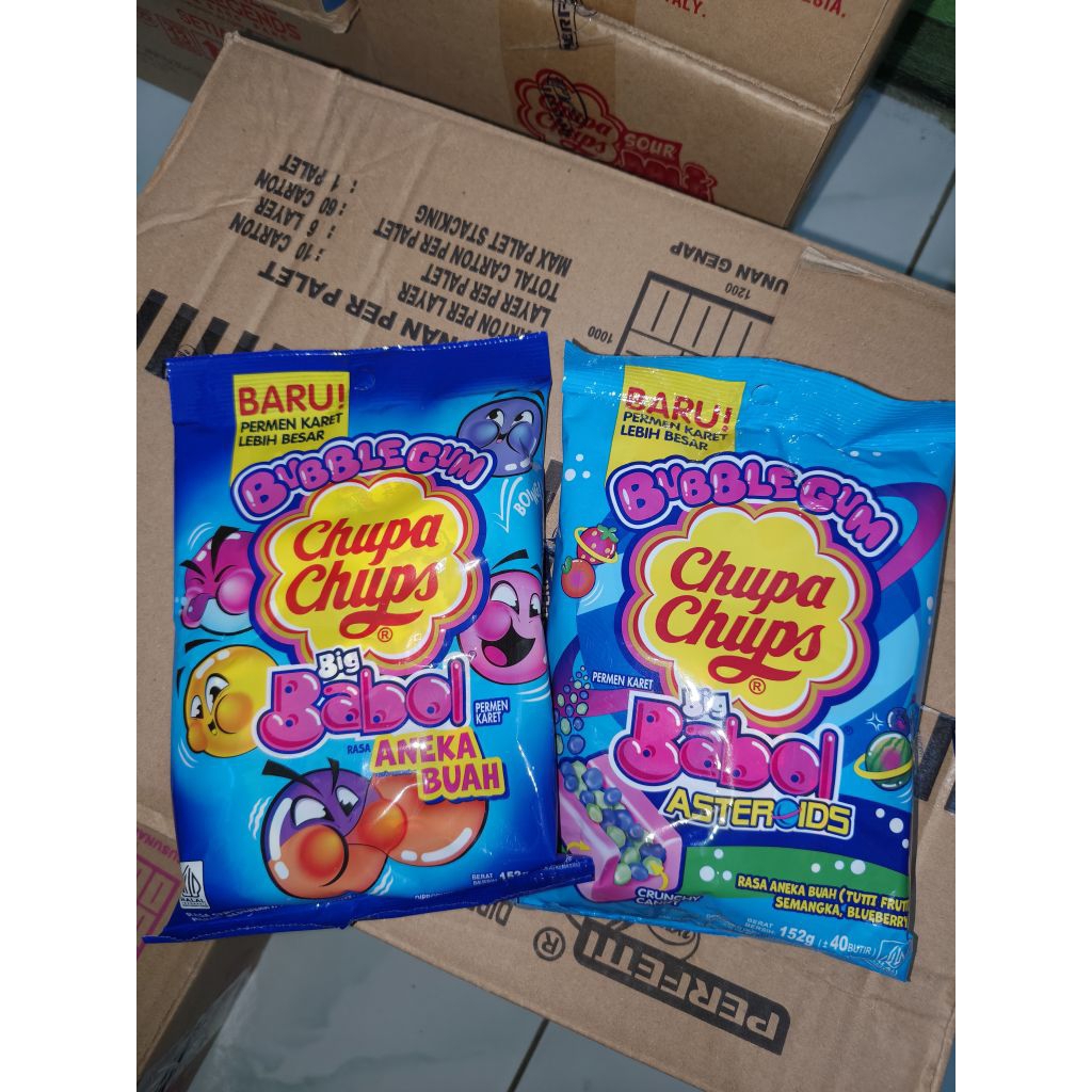Permen Karet Big Babol Sak Kecil 152g isi ±40butir - Rasa Aneka Buah, Asteroid