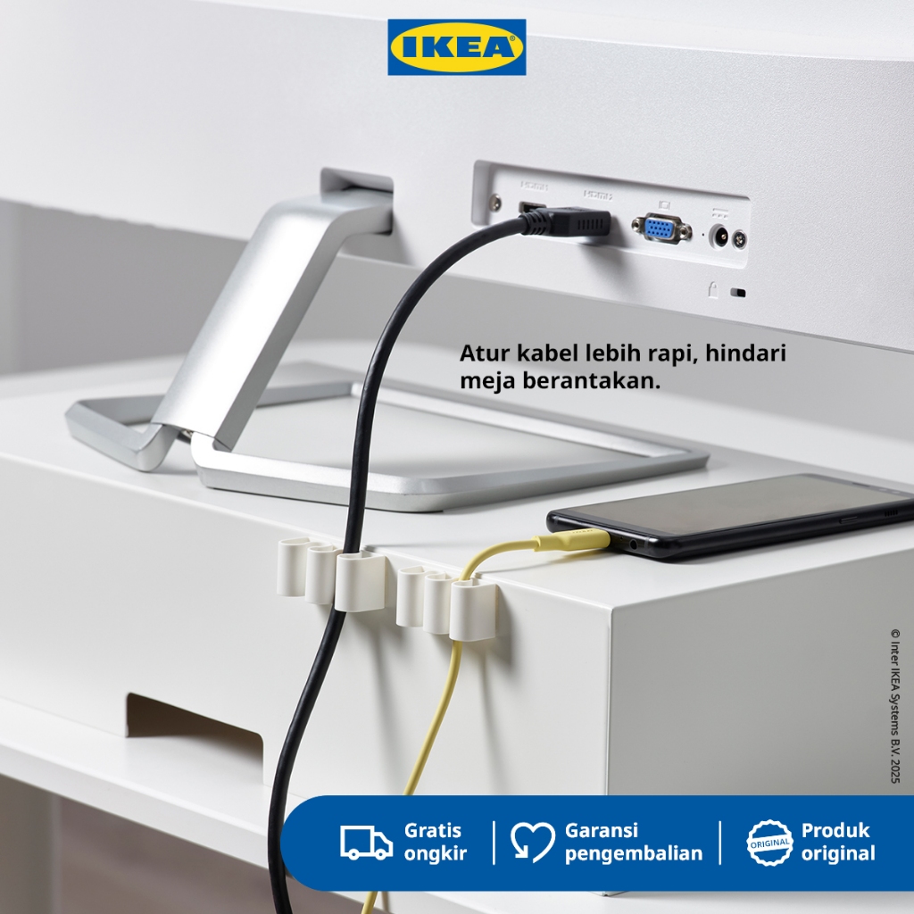 IKEA KALKSTUFF Dudukan Kabel / Organizer Set Isi 3pcs