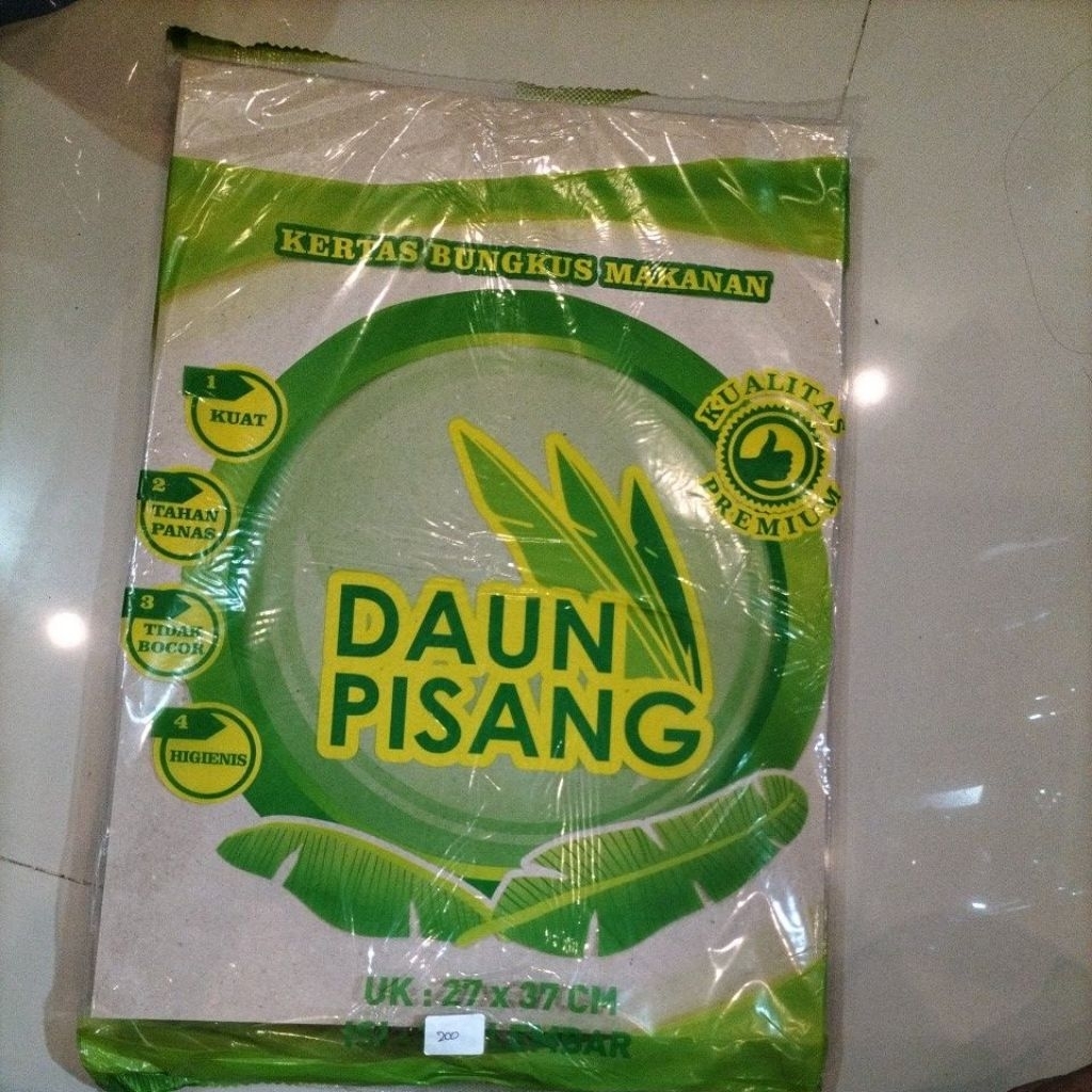 kertas bungkus nasi cap daun pisang isi 200