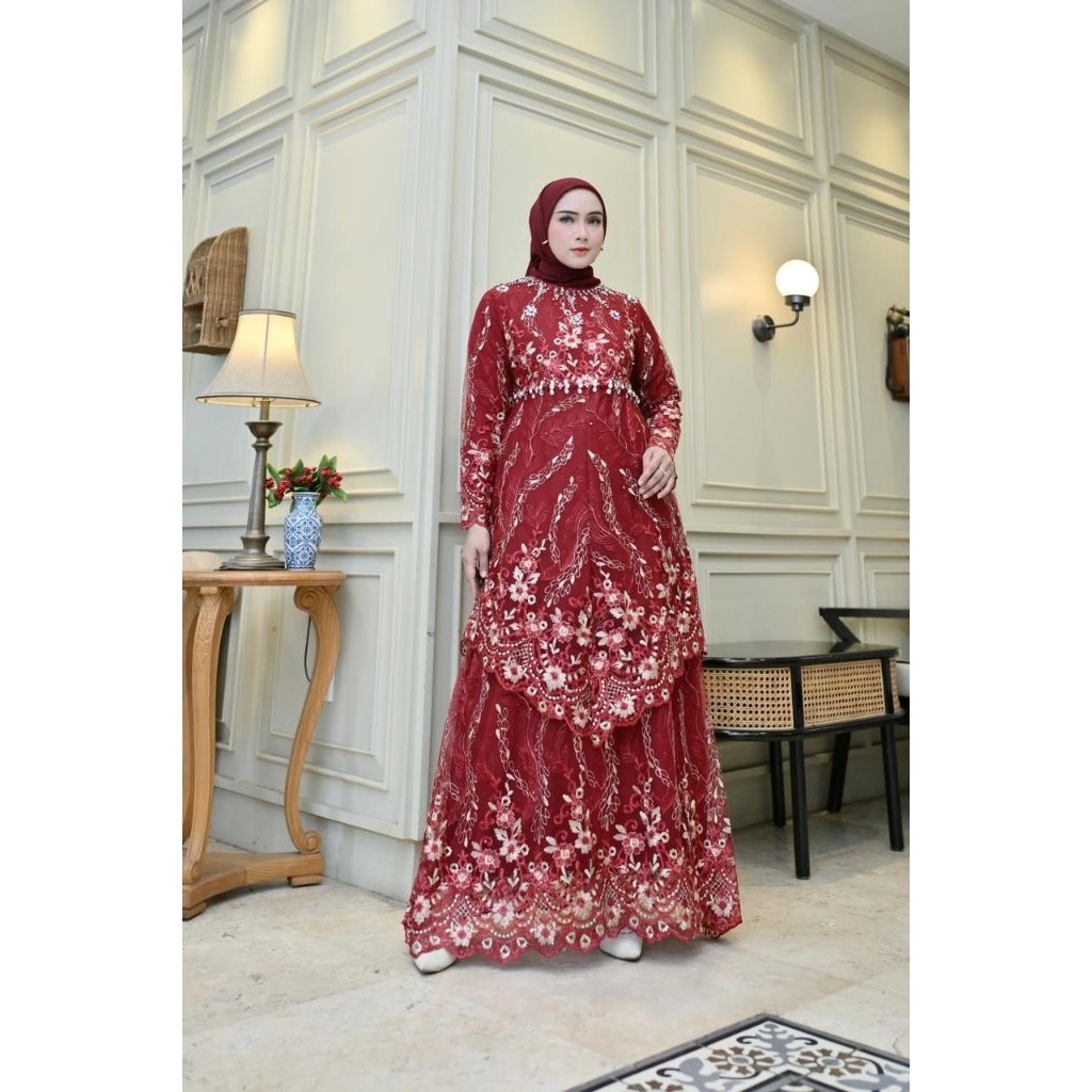 Gamis Runcing Lebaran-Gamis Lebaran Mewah-Gamis