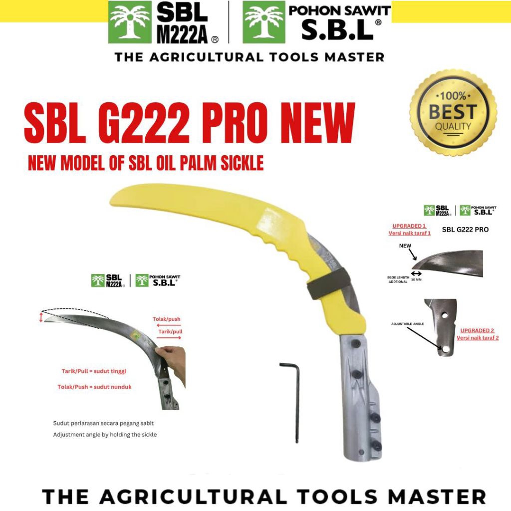 Egrek SBL G222 Pro New Alat panen sawit premium sabit sawit berkualitas tinggi siap pakai