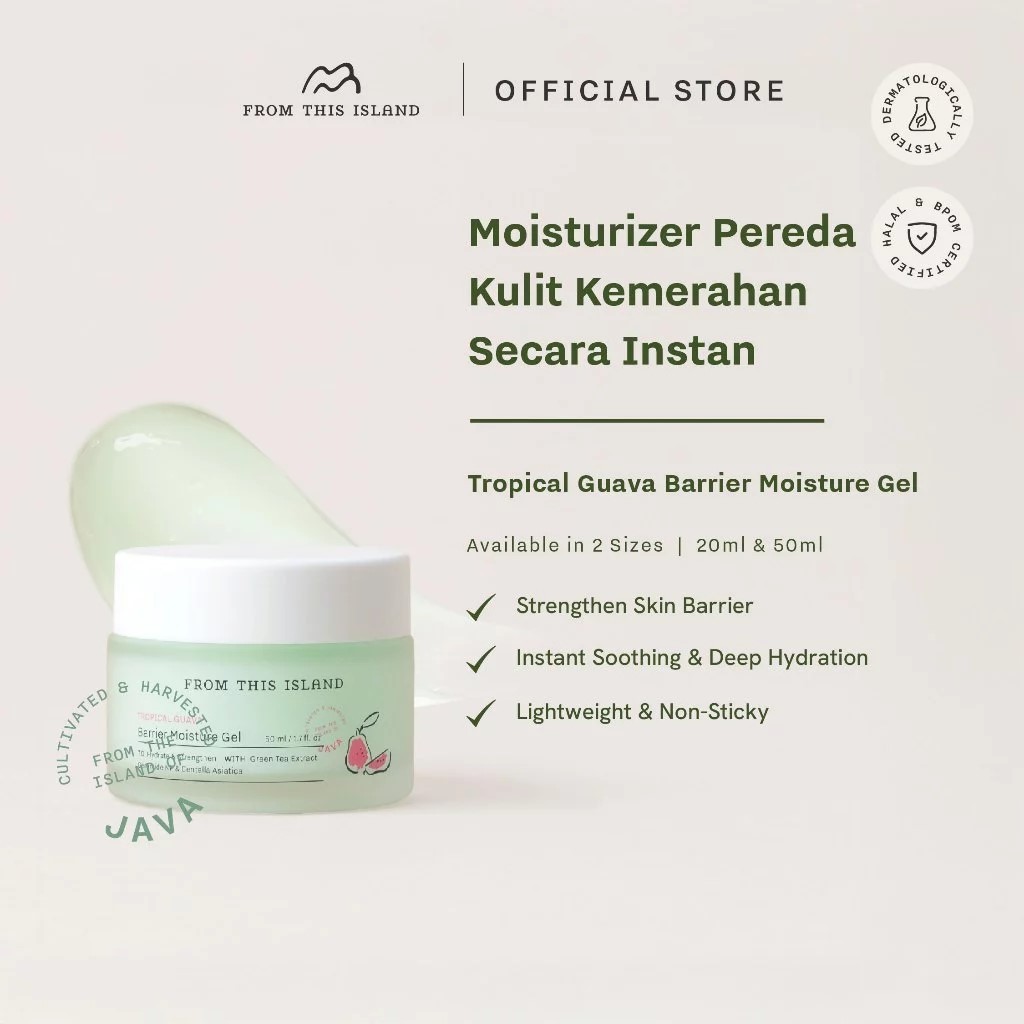 FROM THIS ISLAND Tropical Guava Barrier Moisture Gel | Moisturizer Meredakan Kulit Kemerahan dan Men