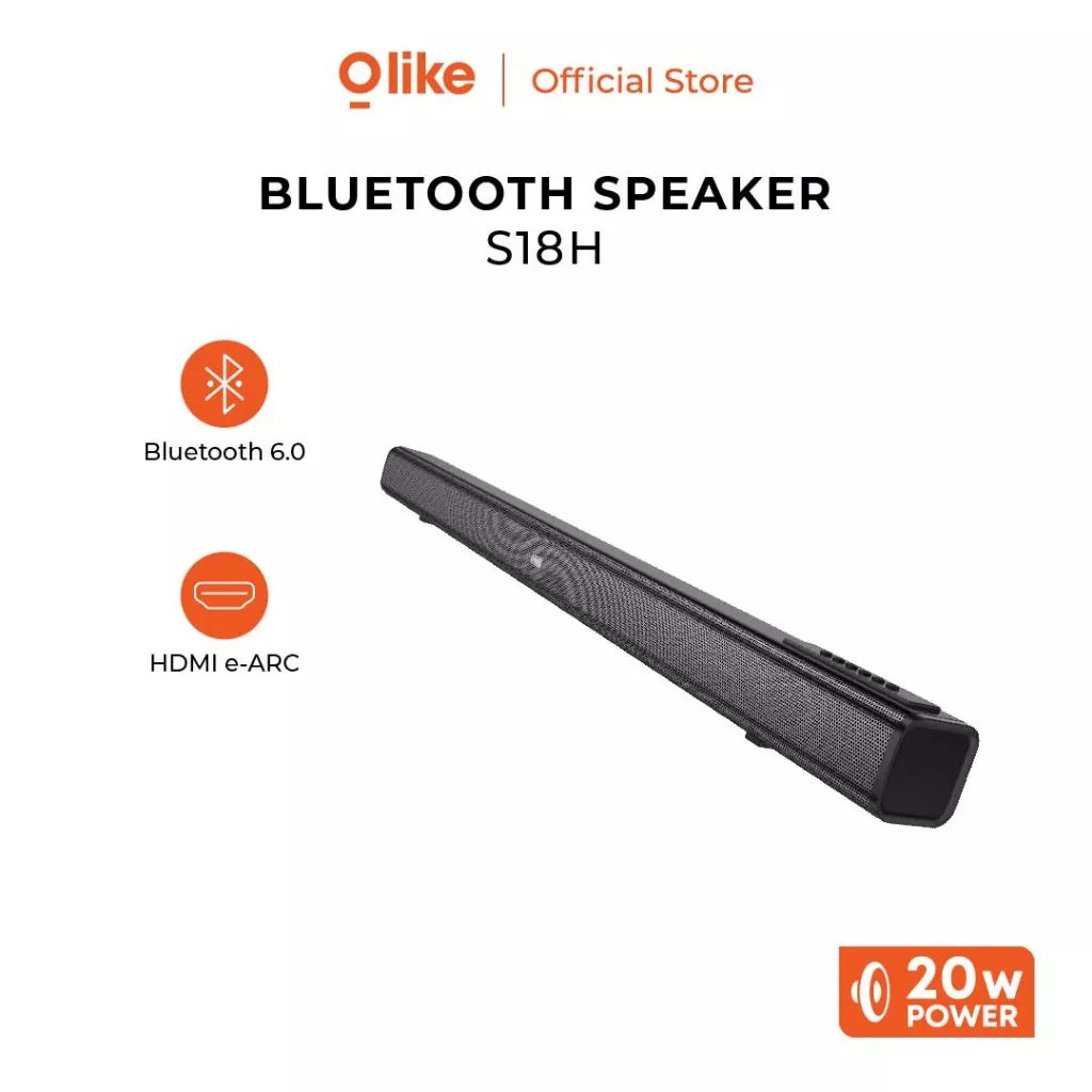 Speaker Bluetooth V6.0 OLIKE S18H Speaker Wireless Soundbar Subwoofer Full Bass Connectivity HDMI e-