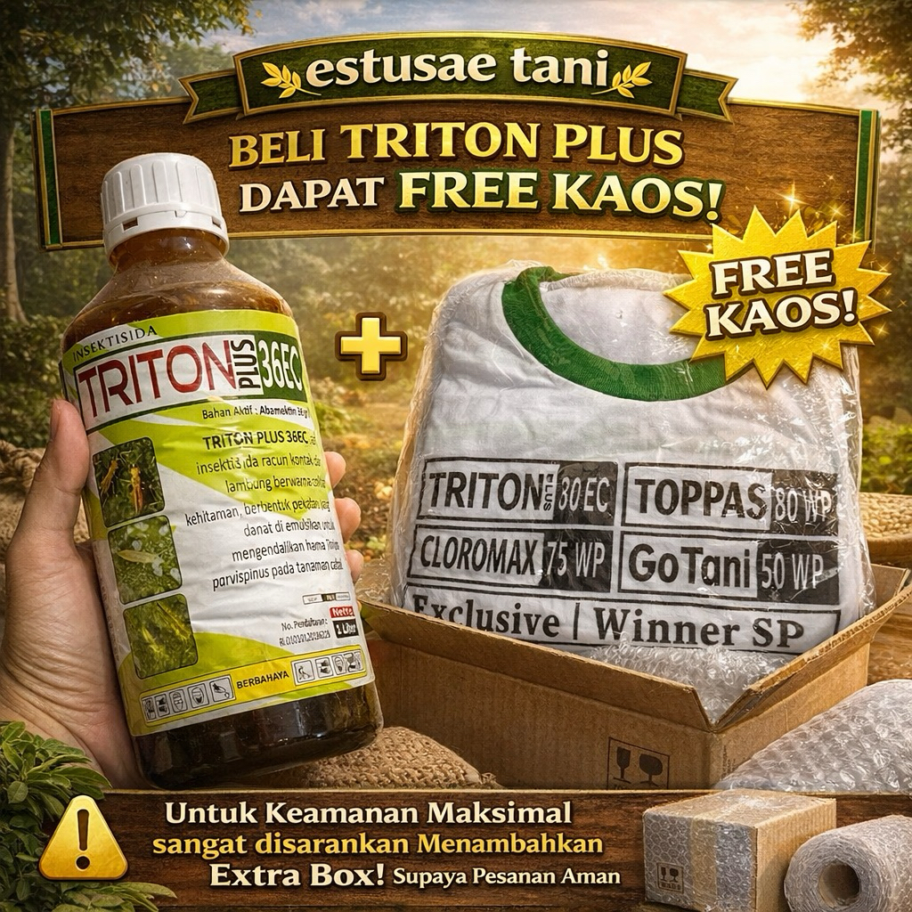 Insektisida TRITON PLUS 36EC - konsentrasi ABAMEKTIN lebih tinggi dari abacel - Free Kaos - 1 Liter