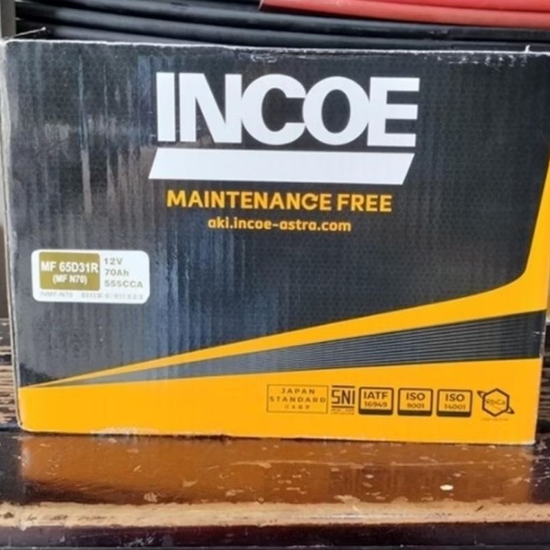 Aki Mobil Incoe N70 - 65D31R MF 70Ah Accu Kering Siap Pakai