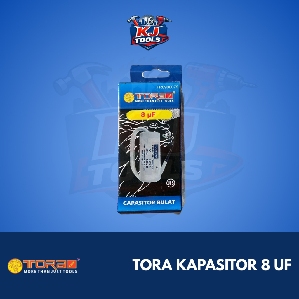 TORA Kapasitor 8 uF Bulat Putih 450 V AC