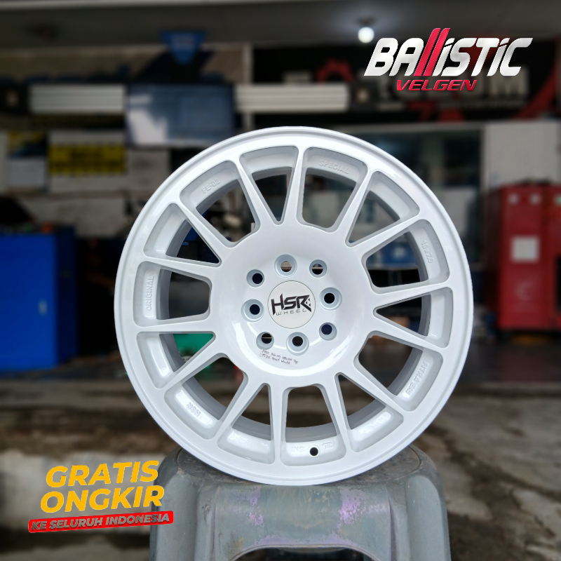 Velg Mobil Rally Look Ring 16 HSR FE02 White Untuk Ignis Jazz Yaris R16 Velg Racing Mobil R16 Murah