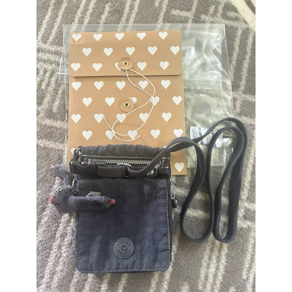 kipling tas selempang crinkled nylon unisex original