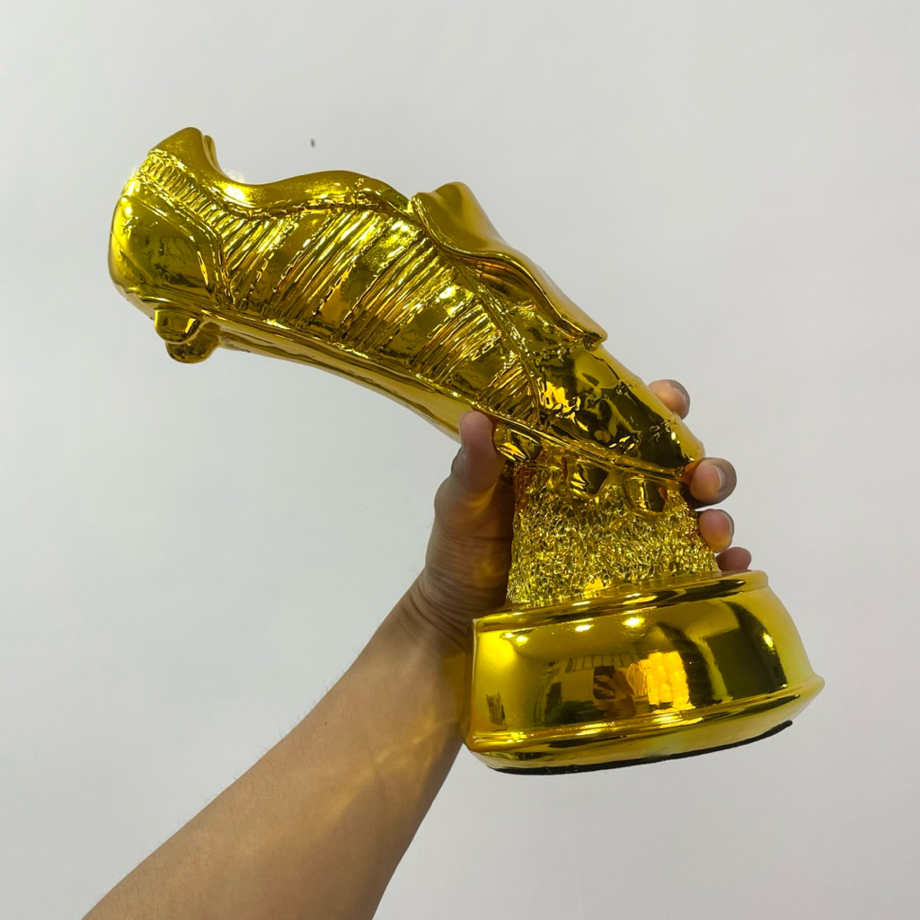 Trofi Sepatu Emas Golden Boots Trophy 25cm Piala Top Score Pencetak Gol Terbanyak Trofi Top Skor Gol