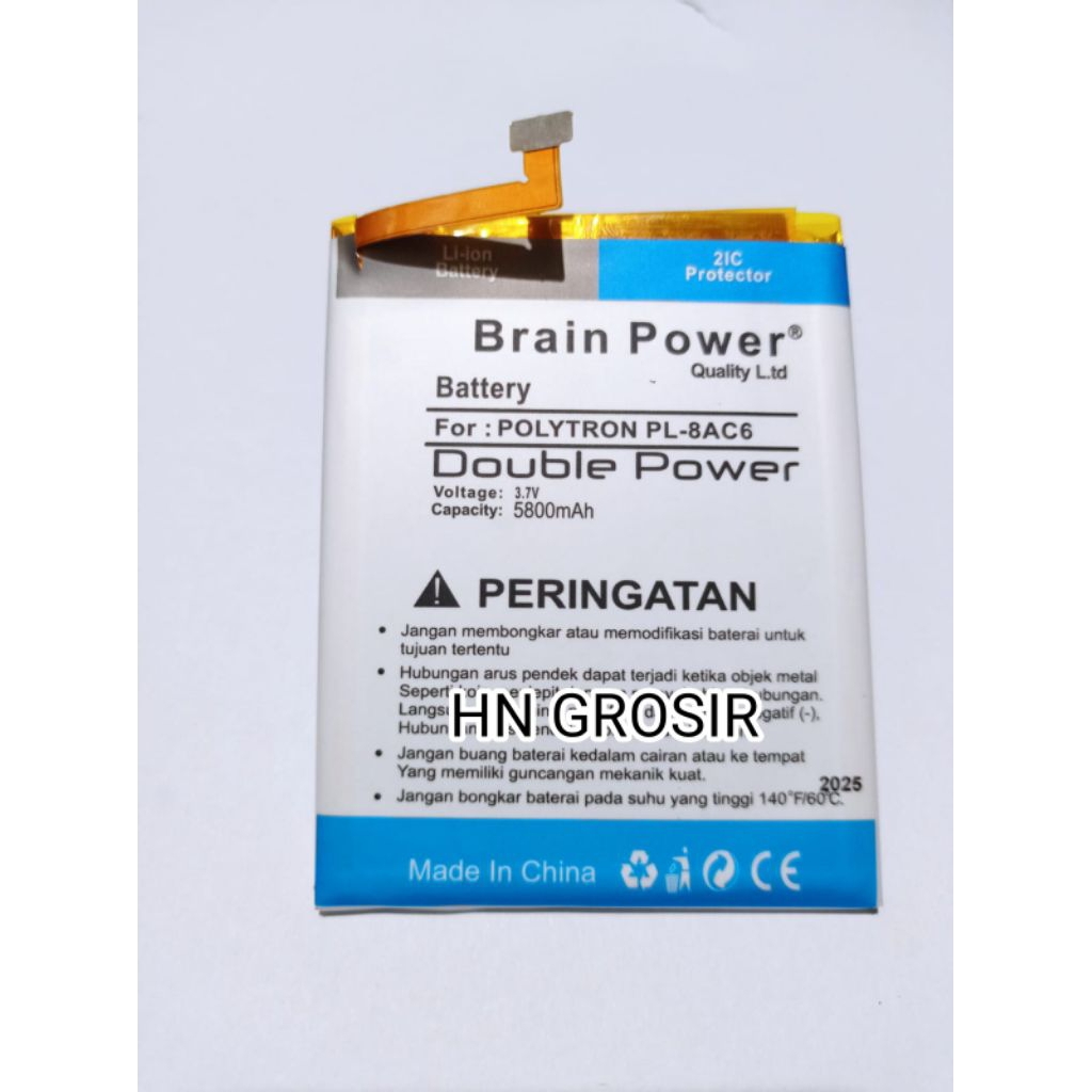 Baterai Double power PL-8AC6 For Polytron P500 / Polytron Prime 7 PL8AC6 battery batre batrai batrei