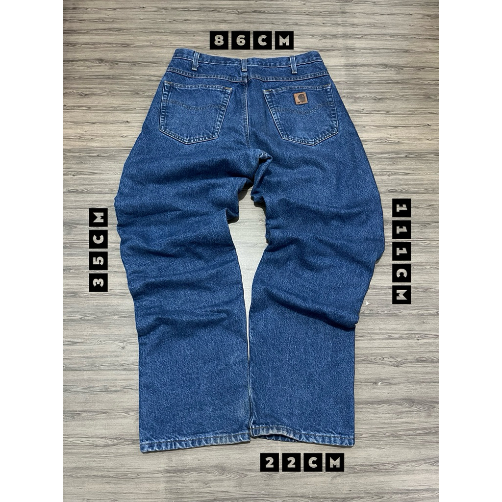 carhartt denim jeans patch kulit
