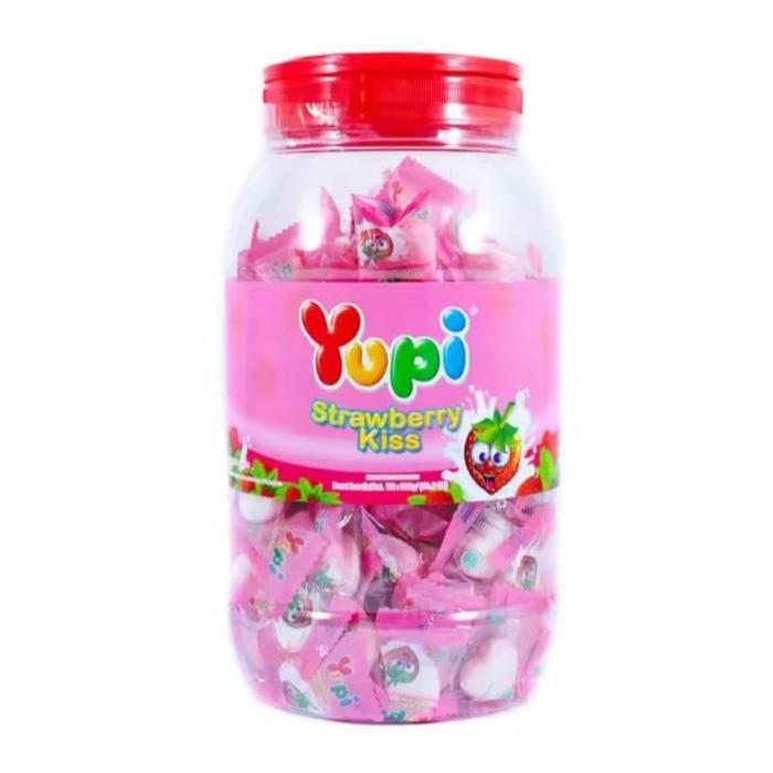 Permen Yupi Strawberry Kiss Toples - Permen Yupi