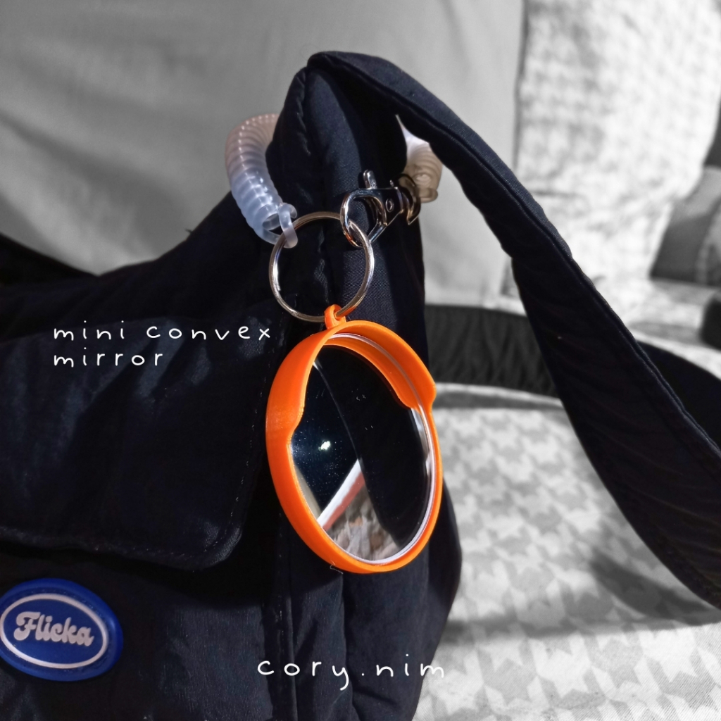 Convex Mirror Mini / Cermin Cembung Mini / Convex Mirror Keychain Gantungan