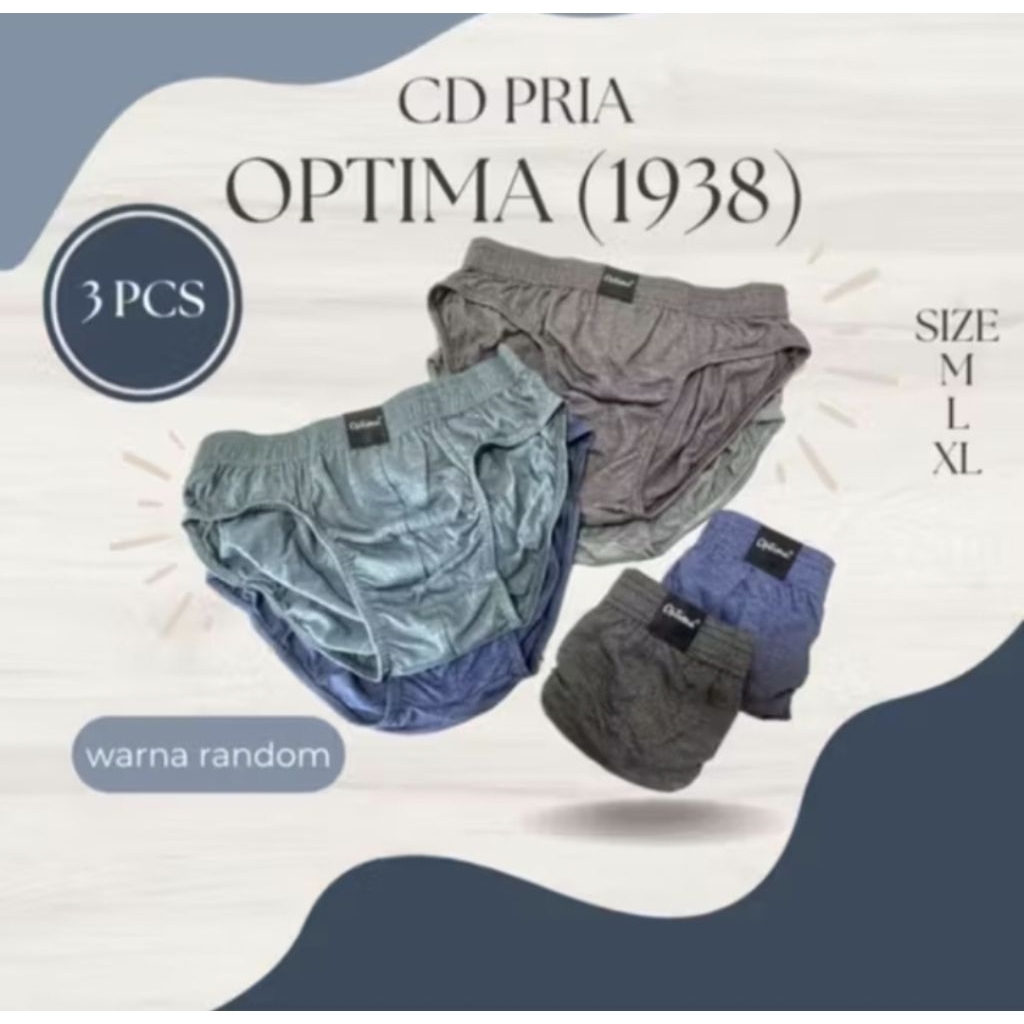 CD cowok optima 1938 celana dalam pria 1 kotak isi 3