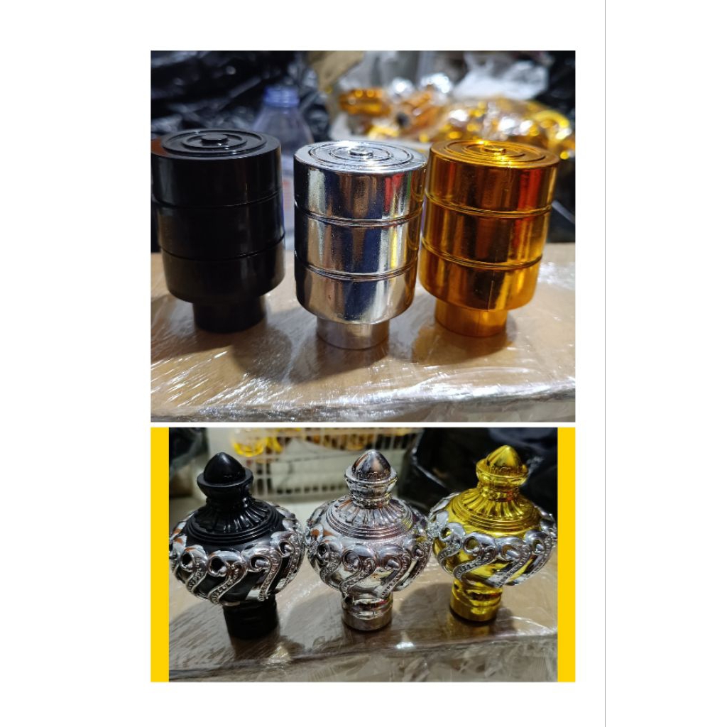 endcup batang gorden Minimalis premium mewah princess TUTUP, KUBAH MAHKOTA aja