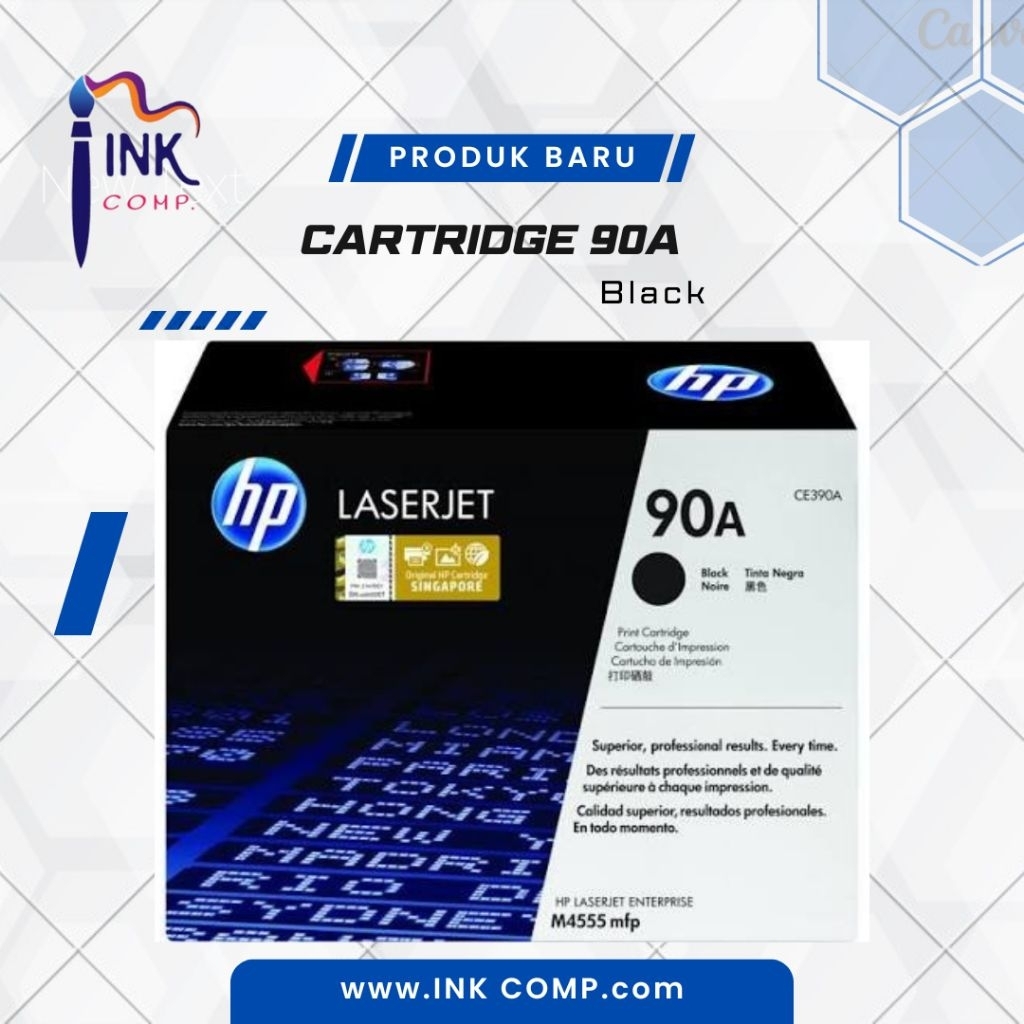Toner hp 90A Black Original Laserjet 603xh, M455f MFP, M4555fskm MFP, M4555h MFP