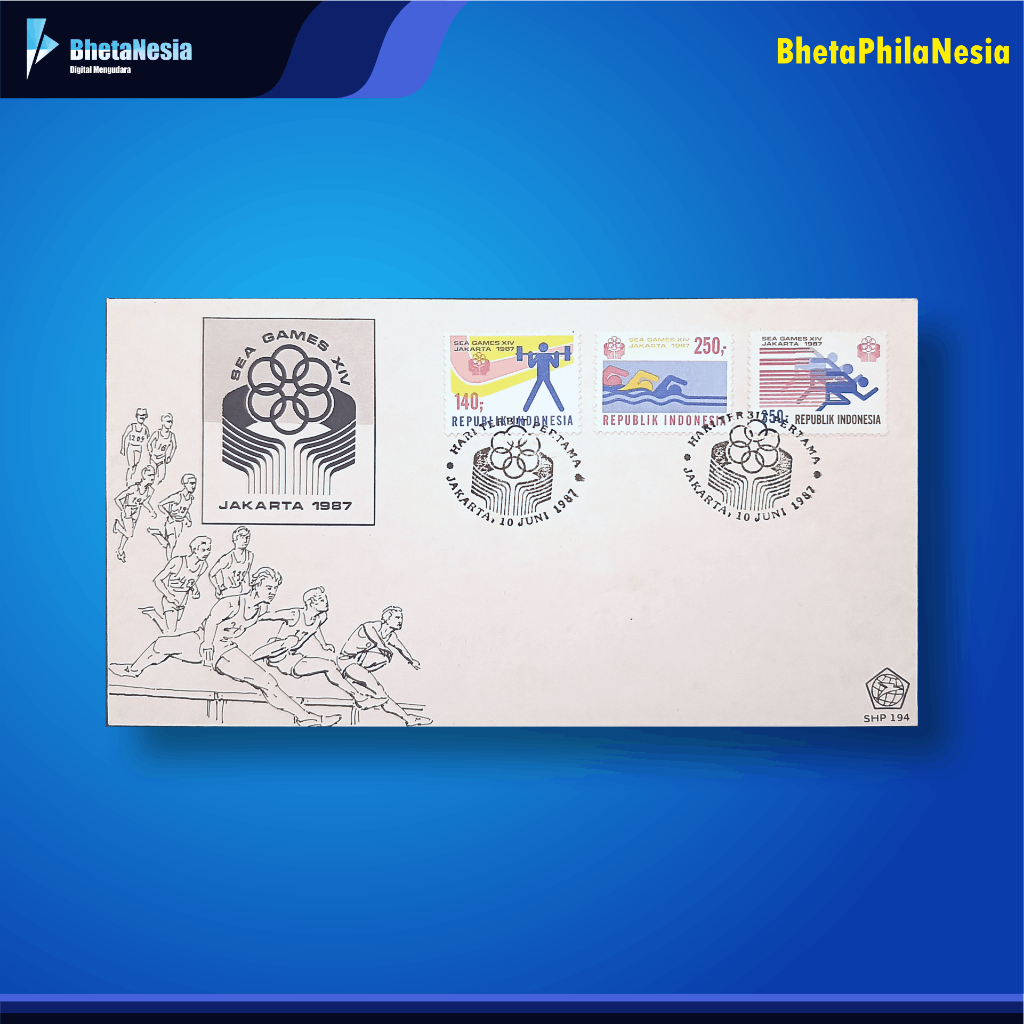 Prangko SEA Games Ke XIV Jakarta Tahun 1987 Sampul Hari Pertama (SHP)