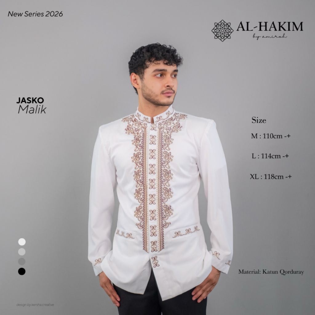 Baju Jas Koko Jasko Putih Malik Premium Original by Al Hakim