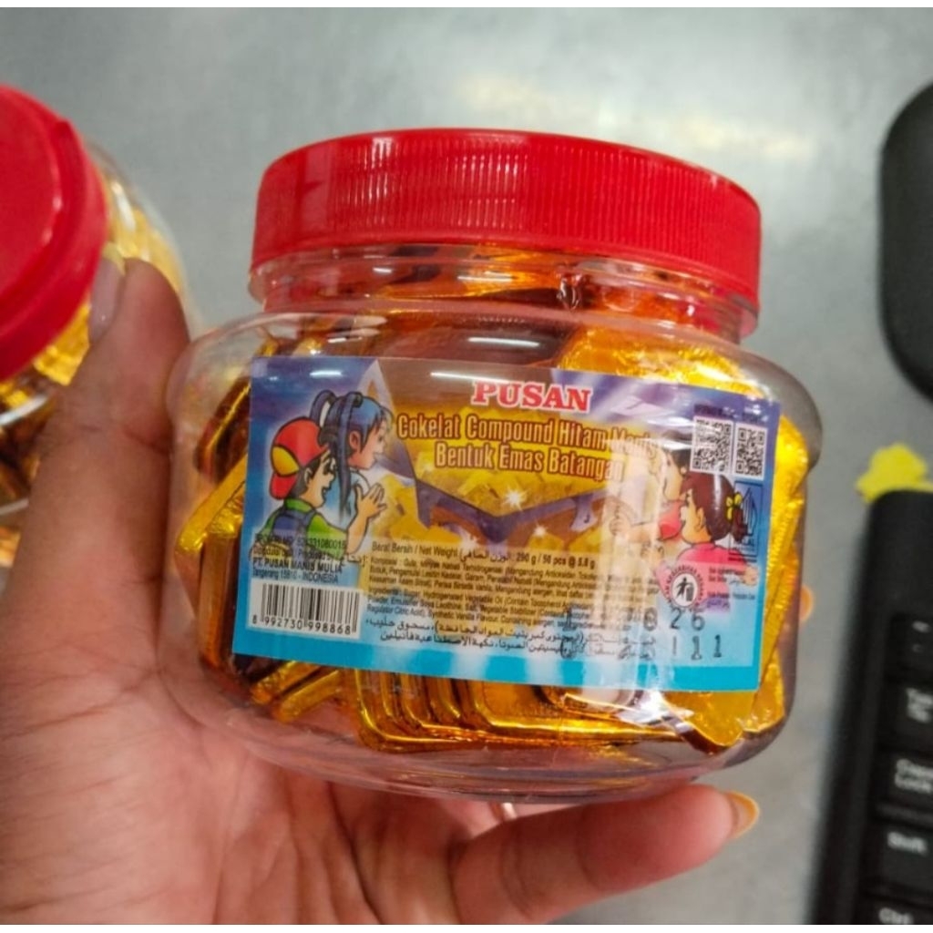 coklat emas batangan pusan isi 50