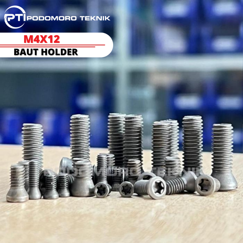 Baut Holder M4X12 Screw Bintang M4 X 12 Insert Holder Bubut Milling