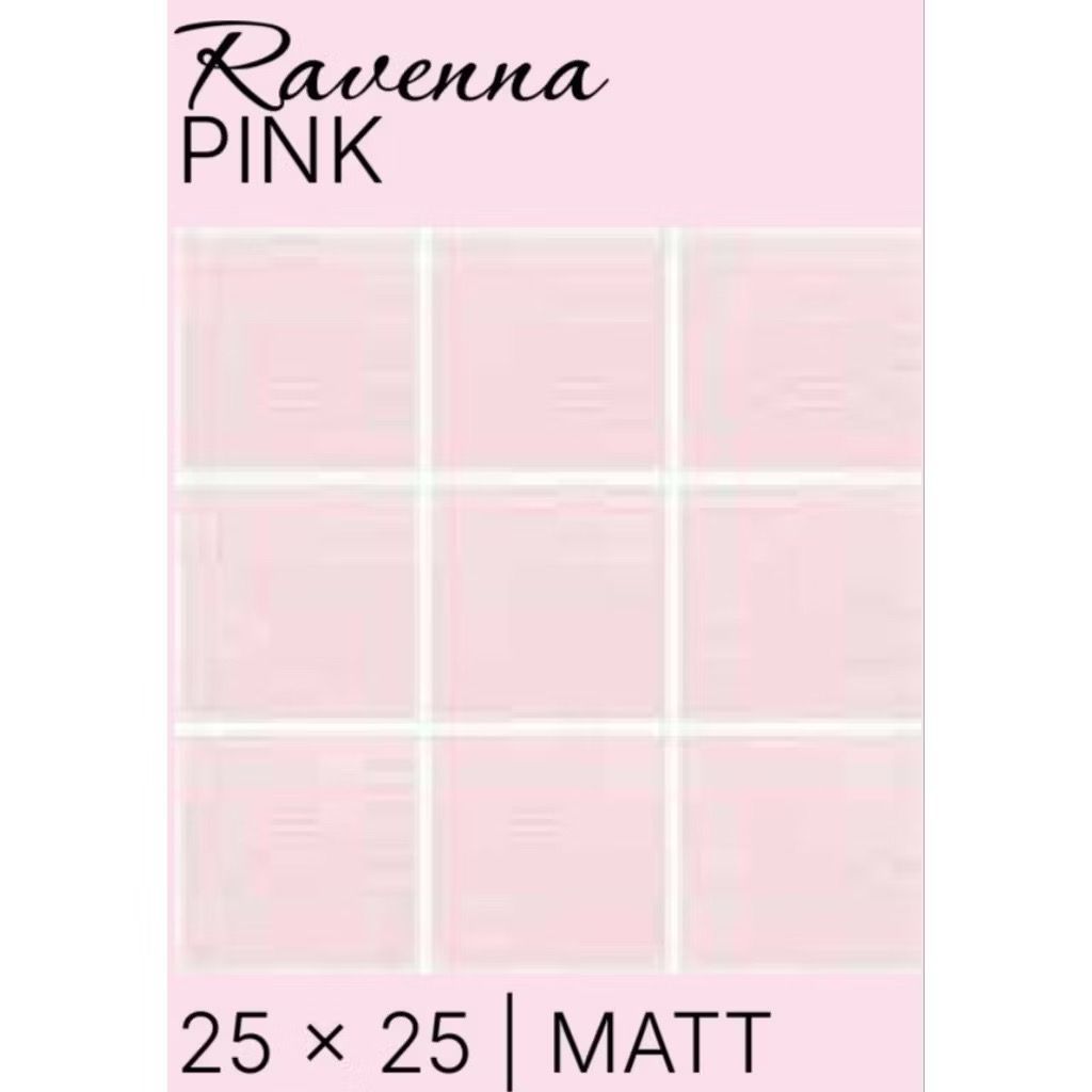 25 X 25 ASIA TILE RAVENNA PINK DAN BLUE /  KERAMIK KASAR UKURAN 25 X 25 UNTUK LANTAI KAMAR MANDI/KER