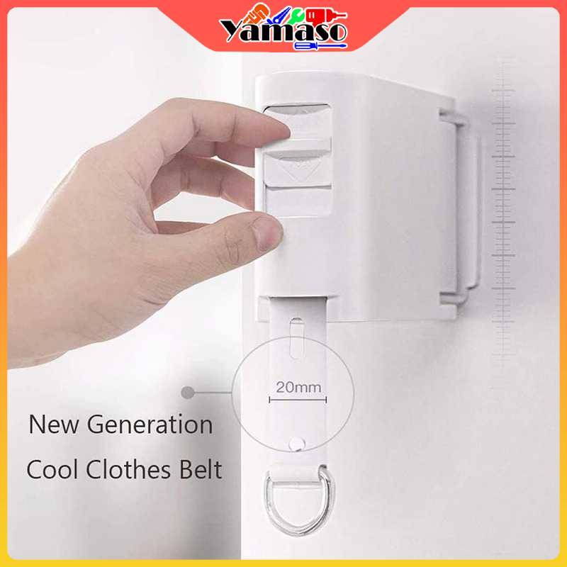 Tali Jemuran Tersembunyi & Teleskopik - Tanpa Bor, Kuat, Untuk Dalam/Luar Ruangan Balkon, Kamar